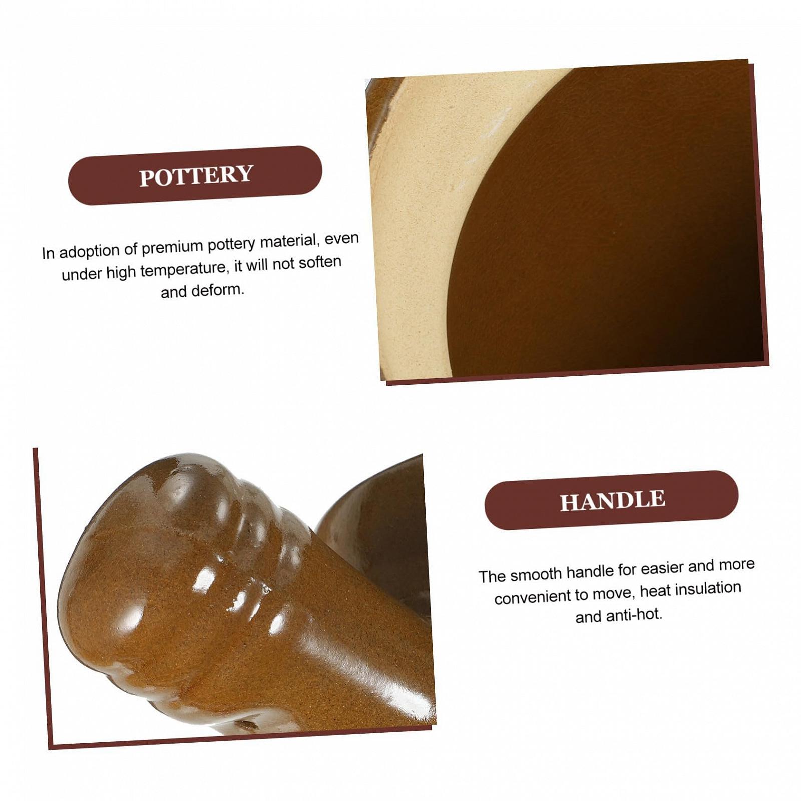 Кастрюля керамическая для лекарств термостойкая 2 л для газовой плиты, фото №9