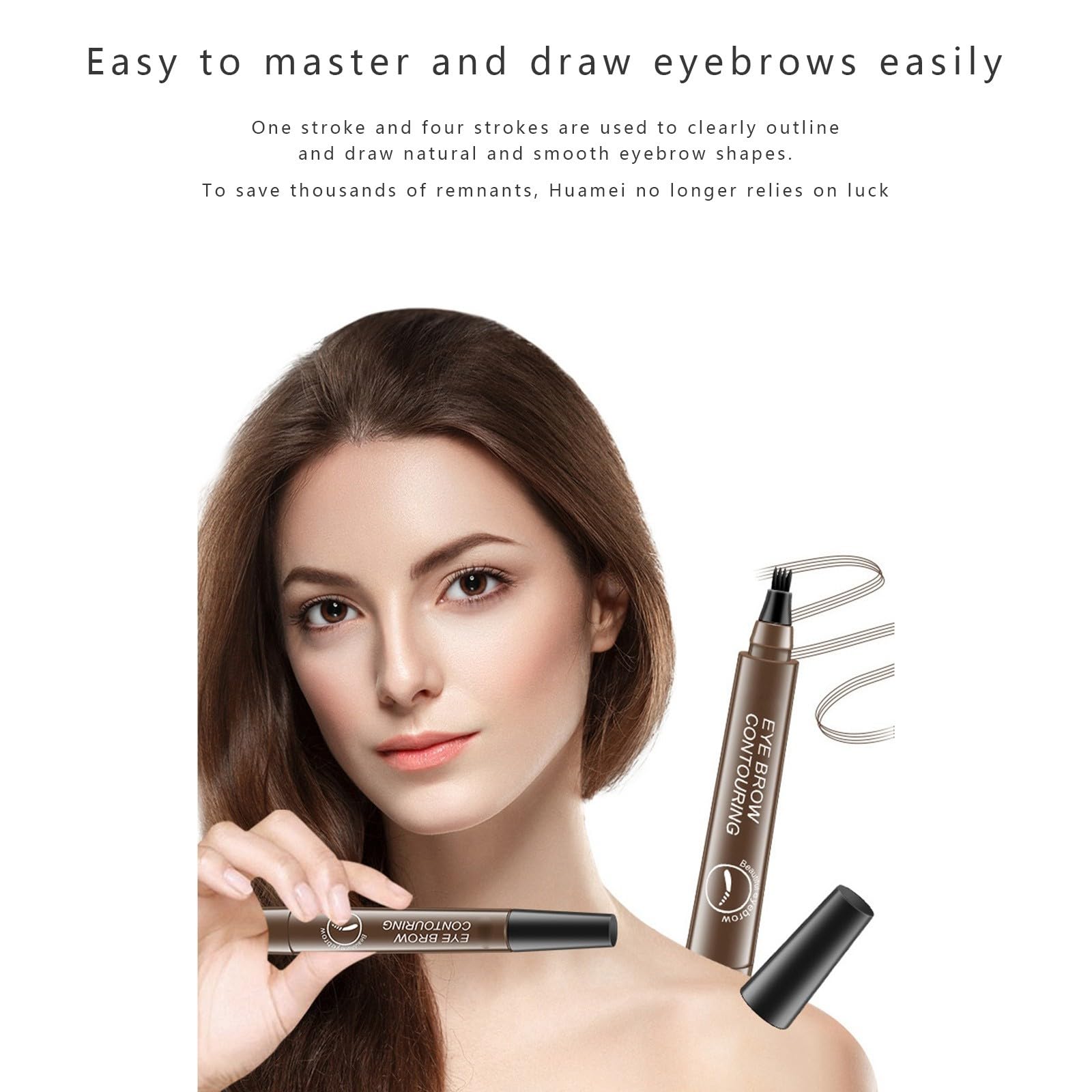 Карандаш для бровей 2024 Eyebrow Pen 3D с микро-аппликатором Водостойкий Устойчивый к размазыванию, фото №5