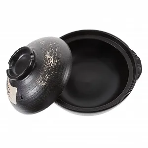 Кастрюля для запекания керамическая 900 мл с стеклянной крышкой термостойкая - Фото 1