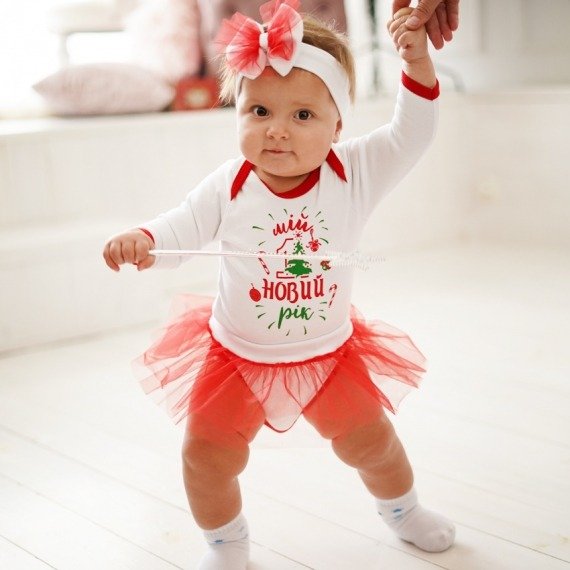 Новорічний костюм-трійка «мій перший новий рік» 🎄❄️ від 68 до 86 см, фото №3