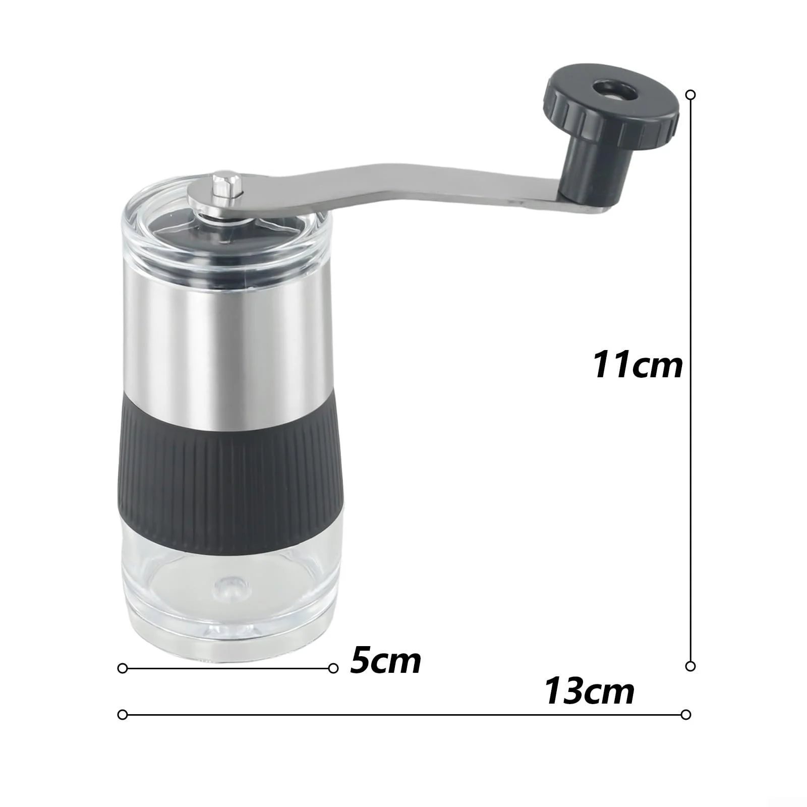 Ручна кавомолка Регулюється для досягнення бажаної тонкості помелу для ідеального еспресо Silver, фото №3 Ручна кавомолка Регулюється для досягнення бажаної тонкості помелу для ідеального еспресо Silver, фото №3