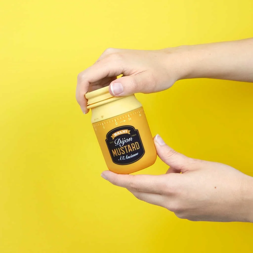 Кухонный таймер Balvi Mustard Ретро Горчица механический Горчично-желтый, фото №4