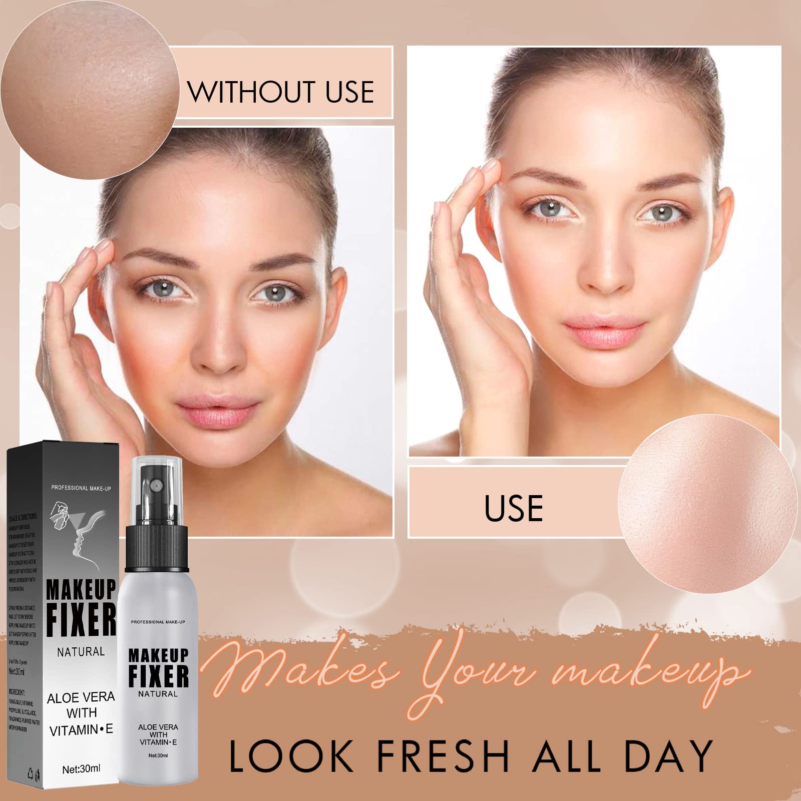Фінішний спрей JAWSEU MakeUp Setting Spray Зволожувальний 30 мл, фото №6