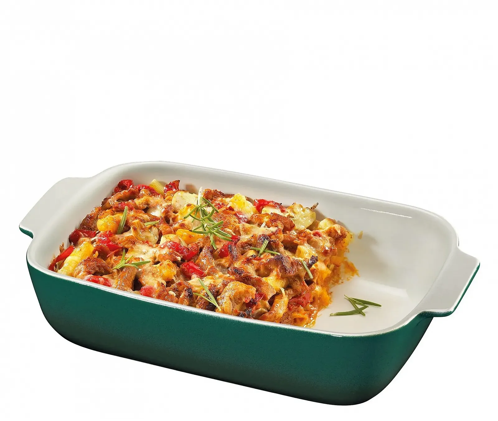 Форма для запекания Küchenprofi Provence Прямоугольная Керамическая 36 x 22.5 x 7.5 см Green/White, фото №2