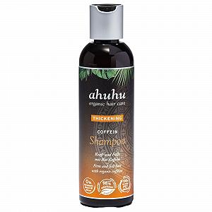 Шампунь Ahuhu Thickening Caffeine для густоти волосся з органічним кофеїном для густішого та сильнішого волосся, активізує шкіру голови та коріння волосся, флакон виготовлений зі 100% переробленого пластику, веганський, 200 мл - Фото 1