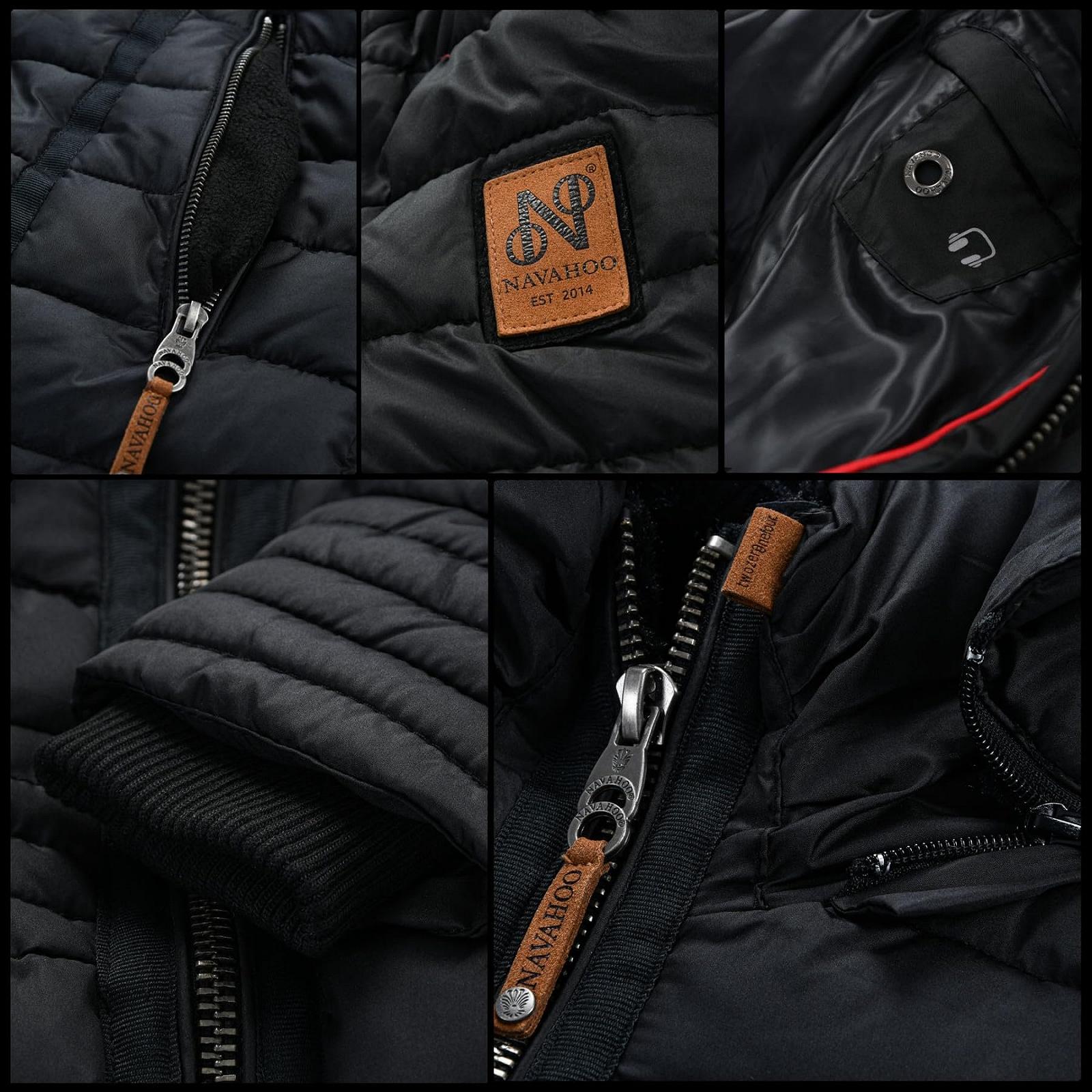 Зимнее пальто Navahoo B670 стеганое длинное из теплого меха Teddy, фото №5