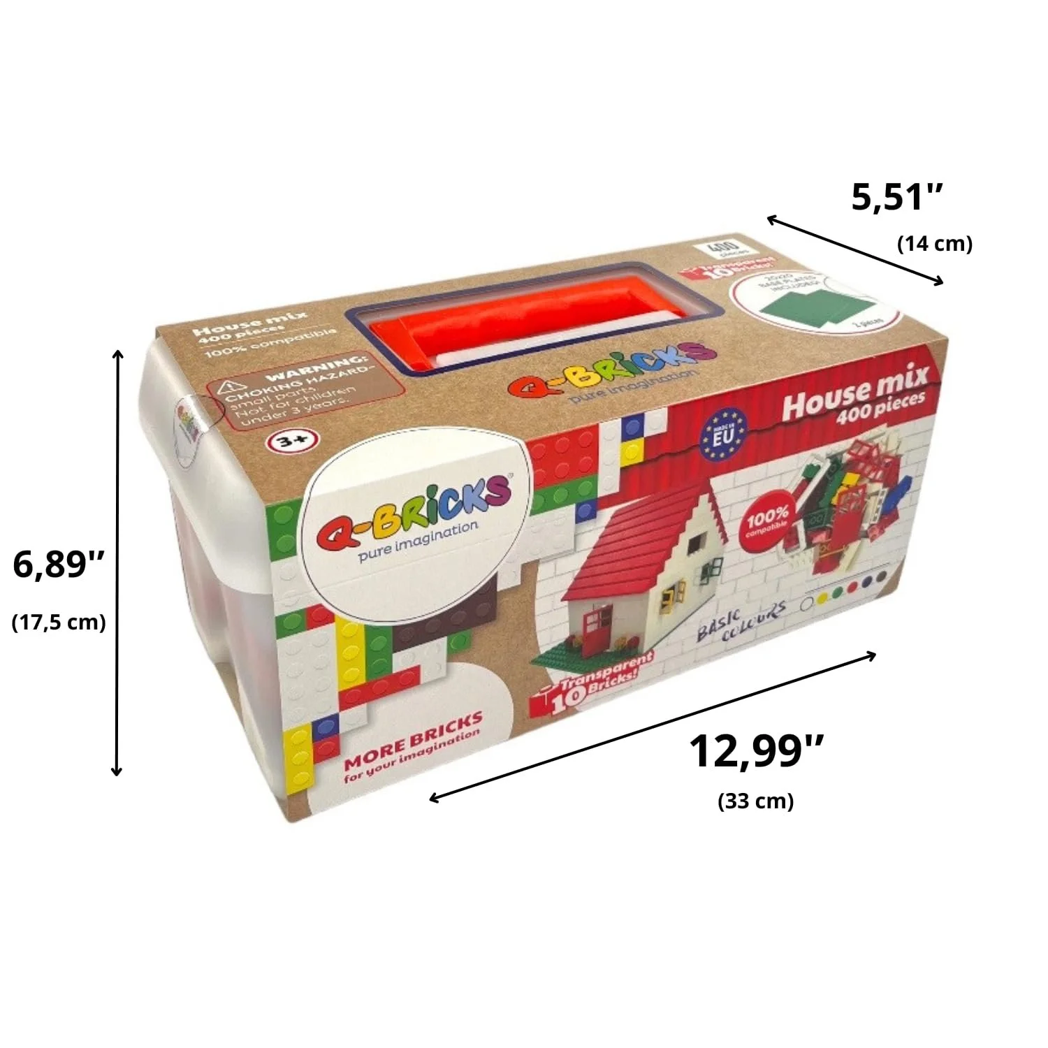 Конструктор Q-Bricks Creative Классические строительные блоки 400 деталей 19 формы Двери Окна Черепица Базовые пластины 8 цветов (Основные цвета), фото №3 Конструктор Q-Bricks Creative Классические строительные блоки 400 деталей 19 формы Двери Окна Черепица Базовые пластины 8 цветов (Основные цвета), фото №3