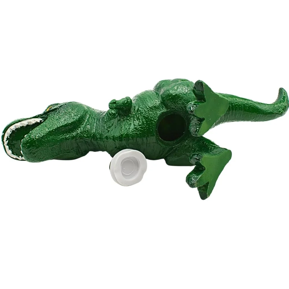 Скарбничка Dekohelden24 Dinosaurier T-Rex XXL Керамічна Зелена 22 x 32 см, фото №7