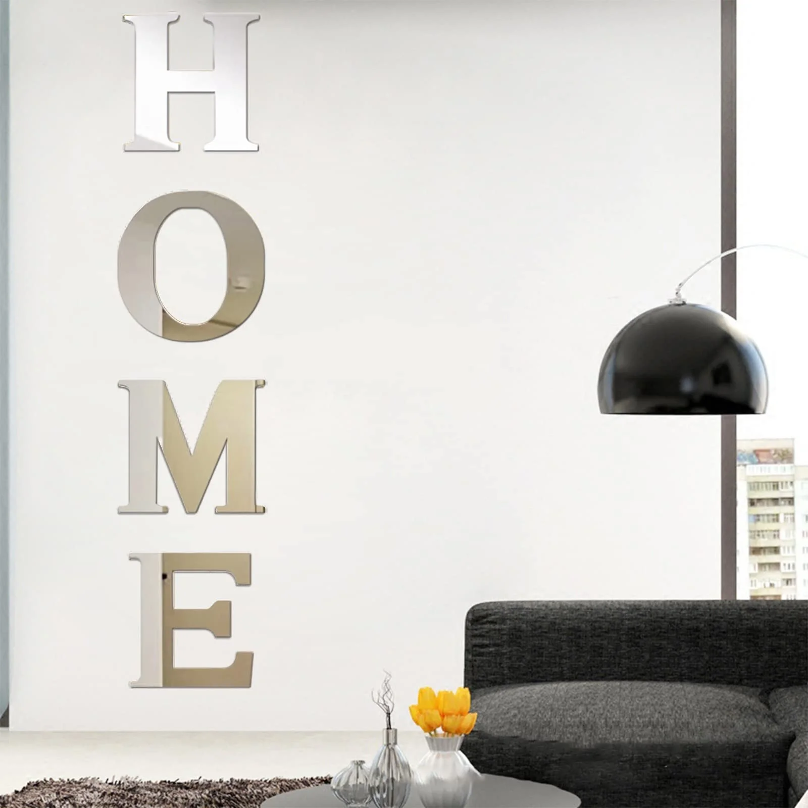 Наклейка на стіну 3D Mirror Home дзеркальна акрилова самоклеюча Сріблястий, фото №1 Наклейка на стіну 3D Mirror Home дзеркальна акрилова самоклеюча Сріблястий, фото №1