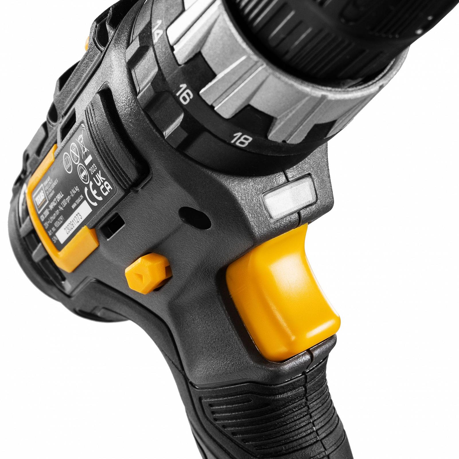 Дриль шуруповерт TEXAS IDX 2000 Акумуляторний Імпульсний Без батареї, фото №6 Дриль шуруповерт TEXAS IDX 2000 Акумуляторний Імпульсний Без батареї, фото №6