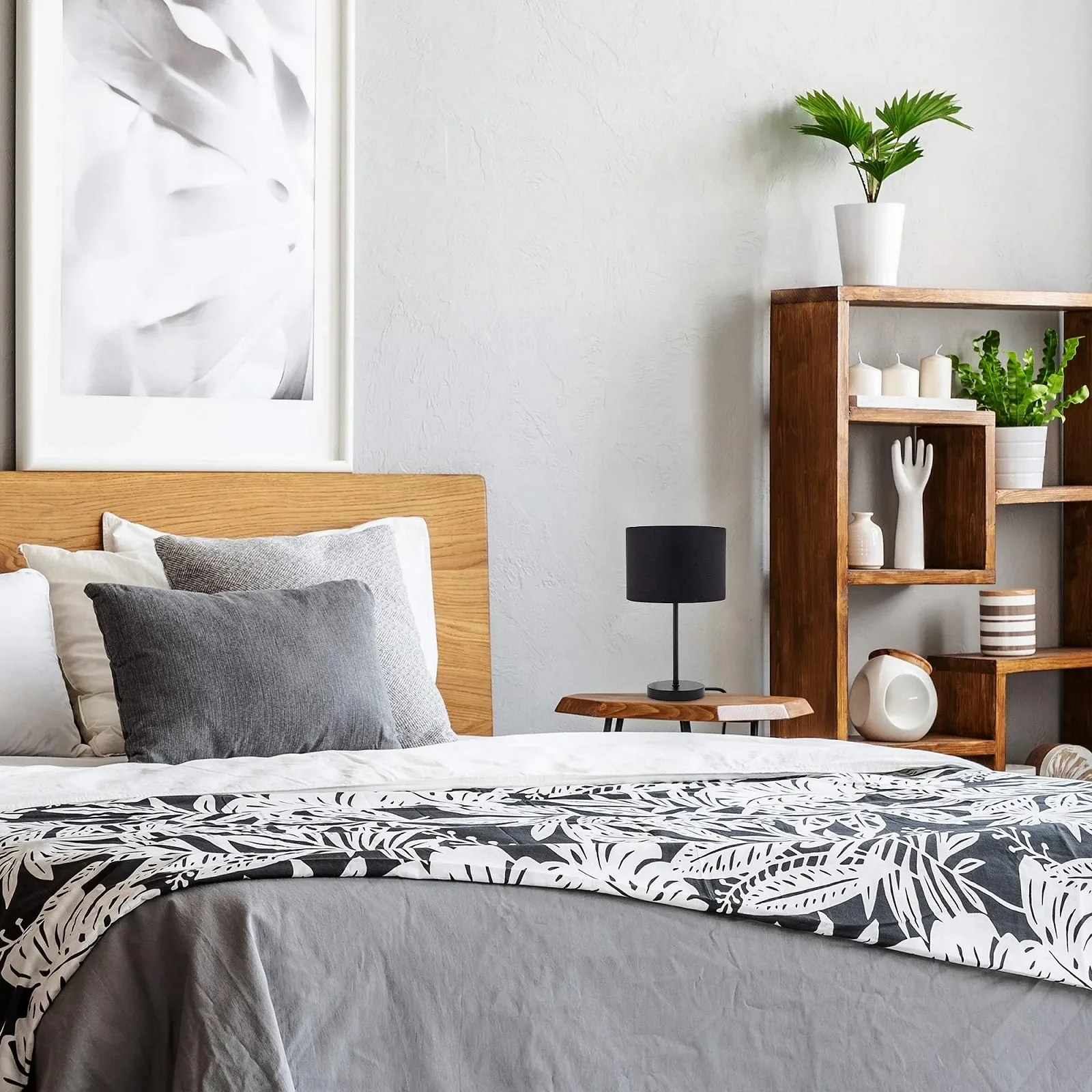 Настільна лампа B.K.Licht Тканинний абажур Чорна/Золота E27 20 см, фото №4