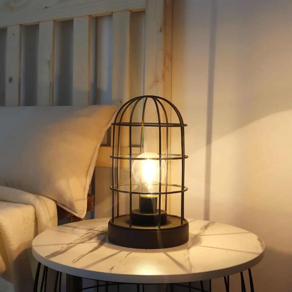 Настільна лампа JHY DESIGN Акумуляторна LED Металевий каркас 25 см Чорна, фото №6