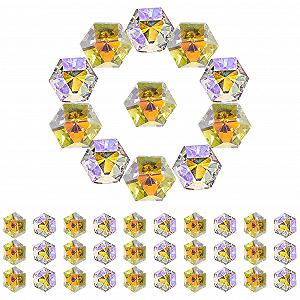 Стразы для ногтей FOMIYES, 50 шт., самодельные подвески для маникюра, хрустальные подвески для ногтей, шестиугольные кристаллы для ногтей с острым основанием Miss - Фото 1