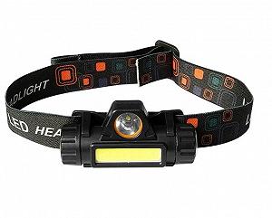 Фонарь налобный аккумуляторный Bluefield РН2 5W 2 лампи XPE COM 500 Lm Черный ФH050566 - Фото 1