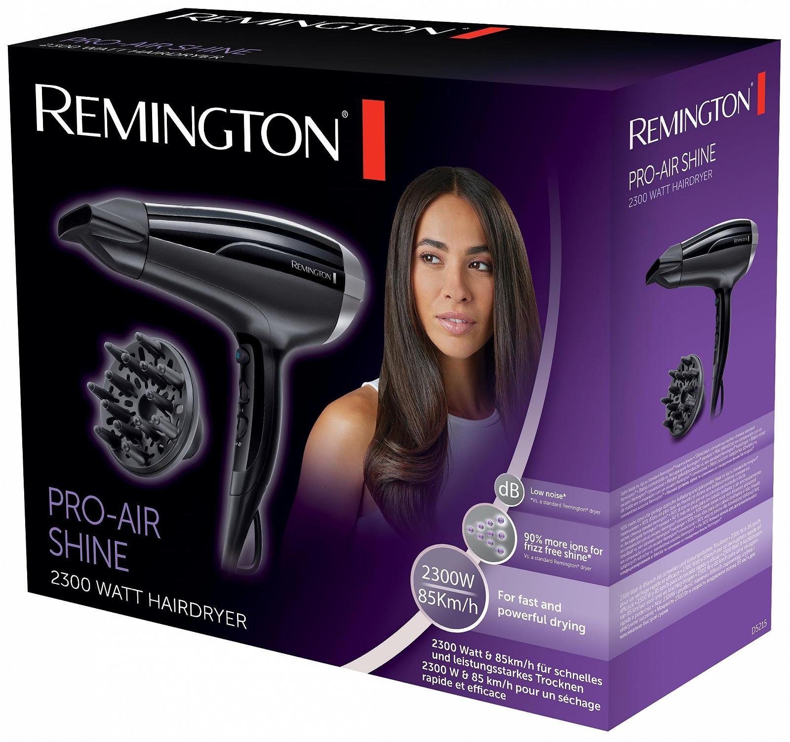 Фен Remington D5215 Ionic, 2300 Вт, с концентратором и диффузором, фото №4