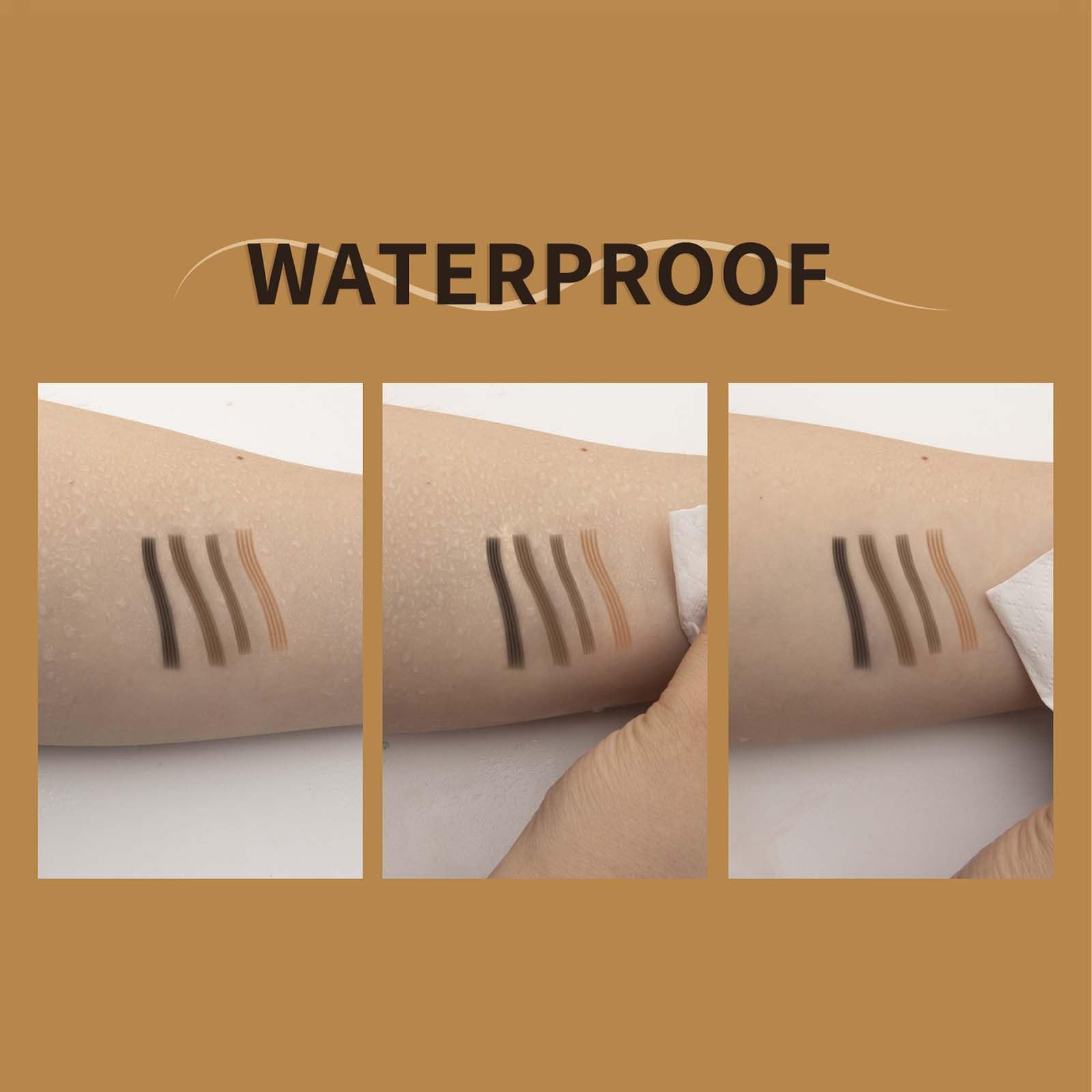 Карандаш для бровей 2-в-1 3D 4-вилочный черный, фото №6