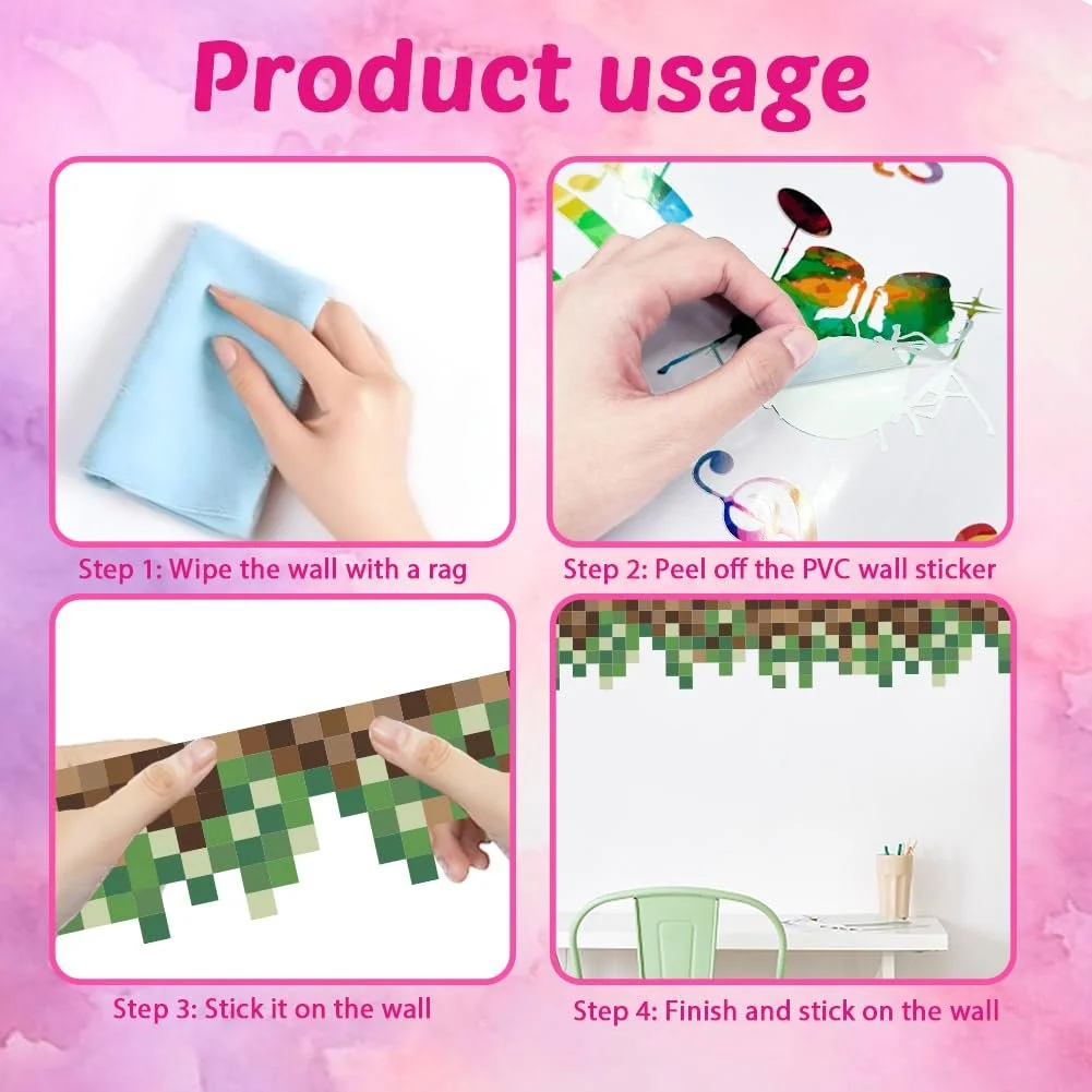 Наклейки на стіну SUPERDANT Green Camo Pixel 3 шт., фото №8