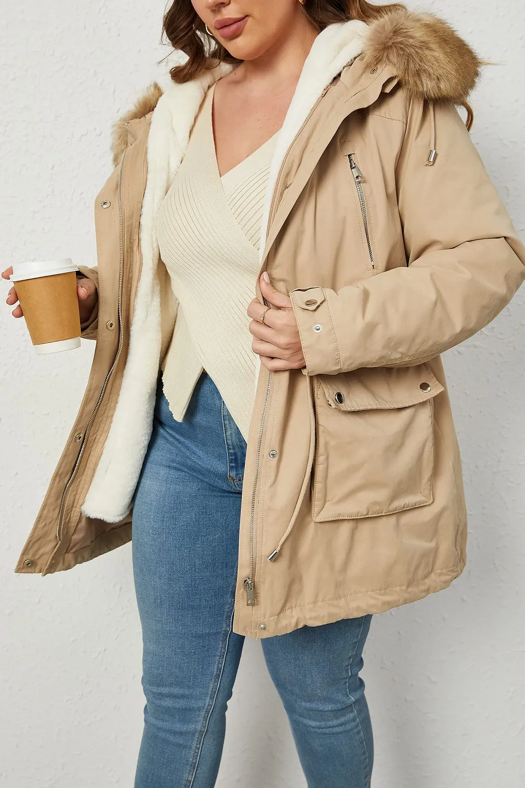 Парка 3-в-1 Geschallino Женская Съемная Теплая Флисовая Подкладка с Утяжкой на Талии, фото №2 Парка 3-в-1 Geschallino Женская Съемная Теплая Флисовая Подкладка с Утяжкой на Талии, фото №2