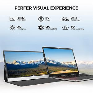 Монитор портативный 15.6" Koorui ‎15B1 Full HD IPS 60 Гц synthetic.ua - Фото 1