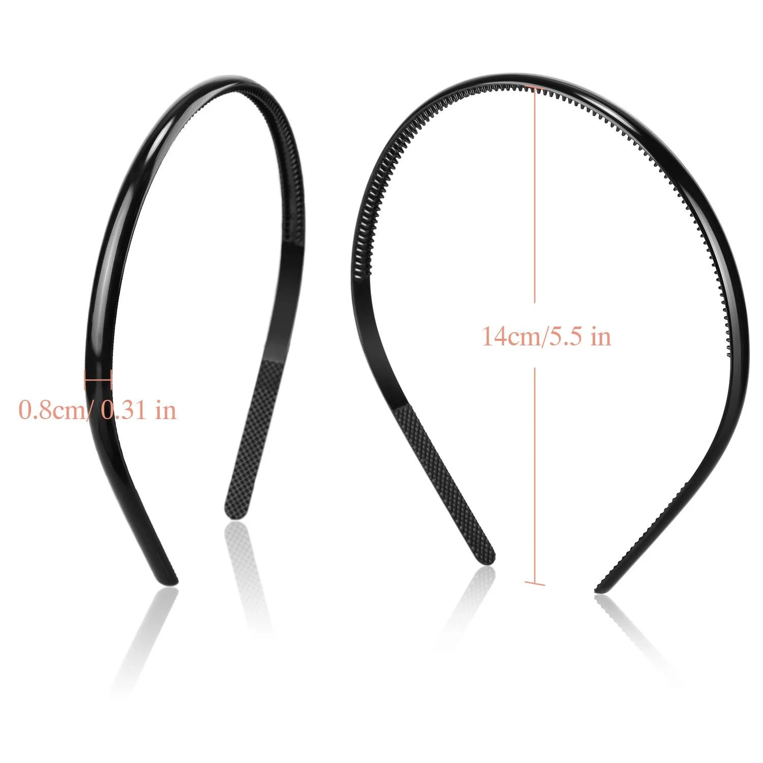 Обруч Пластиковий 8 мм Чорний (4 шт. в упаковці), фото №2