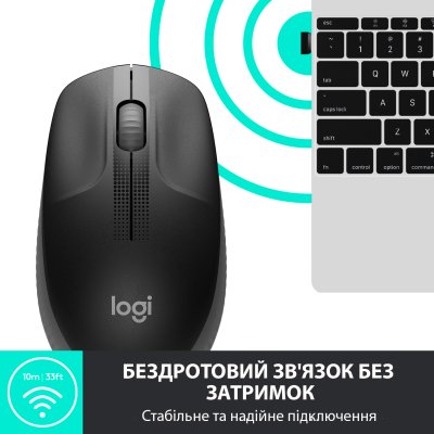 Мышка Logitech M190 Charcoal (910-005905), фото №4 Мышка Logitech M190 Charcoal (910-005905), фото №4