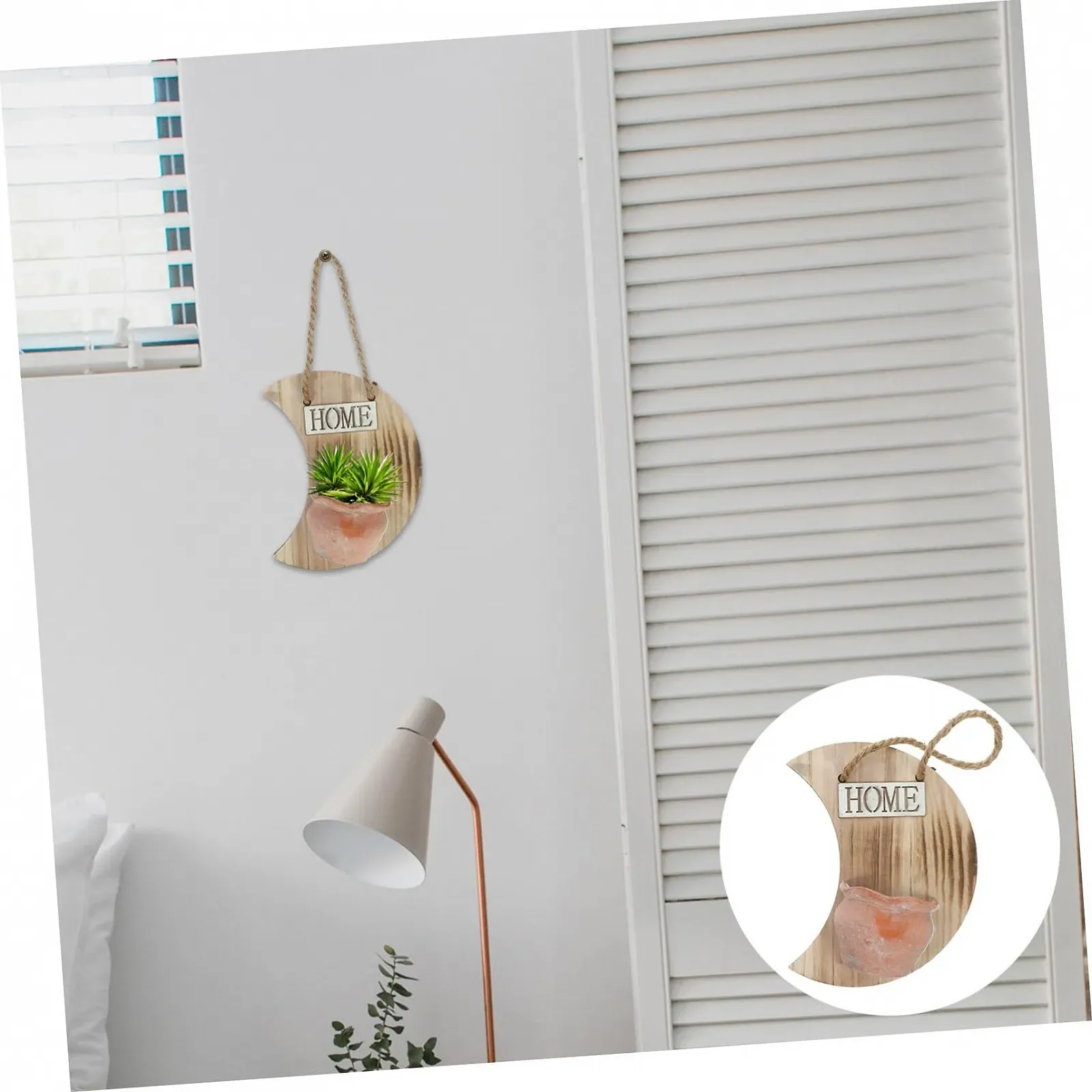 Підвісна настінна ваза HEMOTON Декоративна Кераміка та дерево, фото №9 Підвісна настінна ваза HEMOTON Декоративна Кераміка та дерево, фото №9