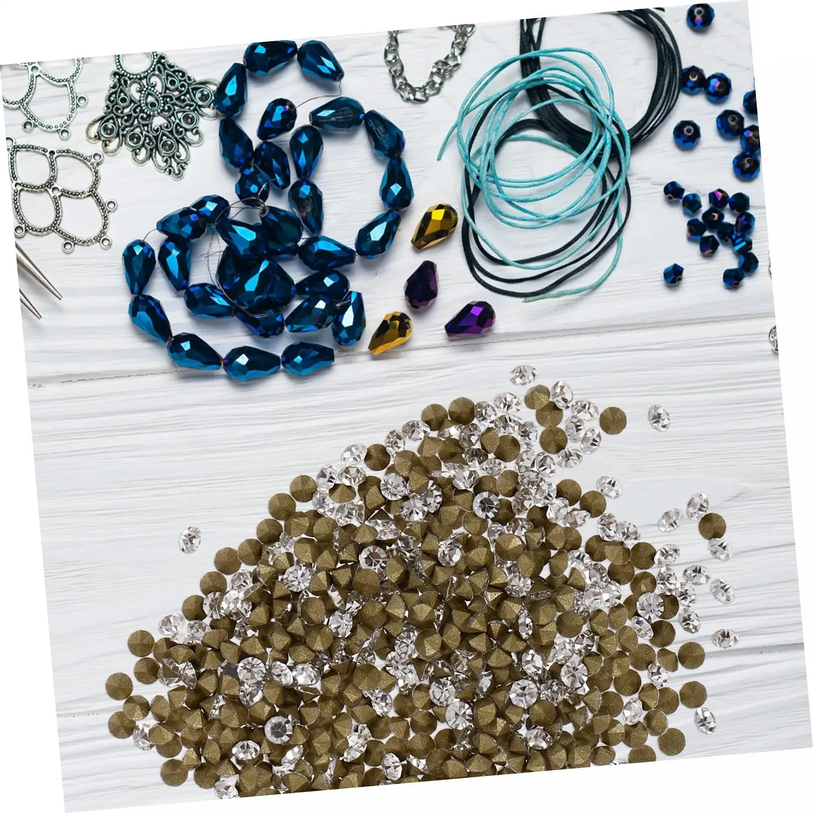 Стрази COHEALI для нігтів, Блискучі кристали, фото №3