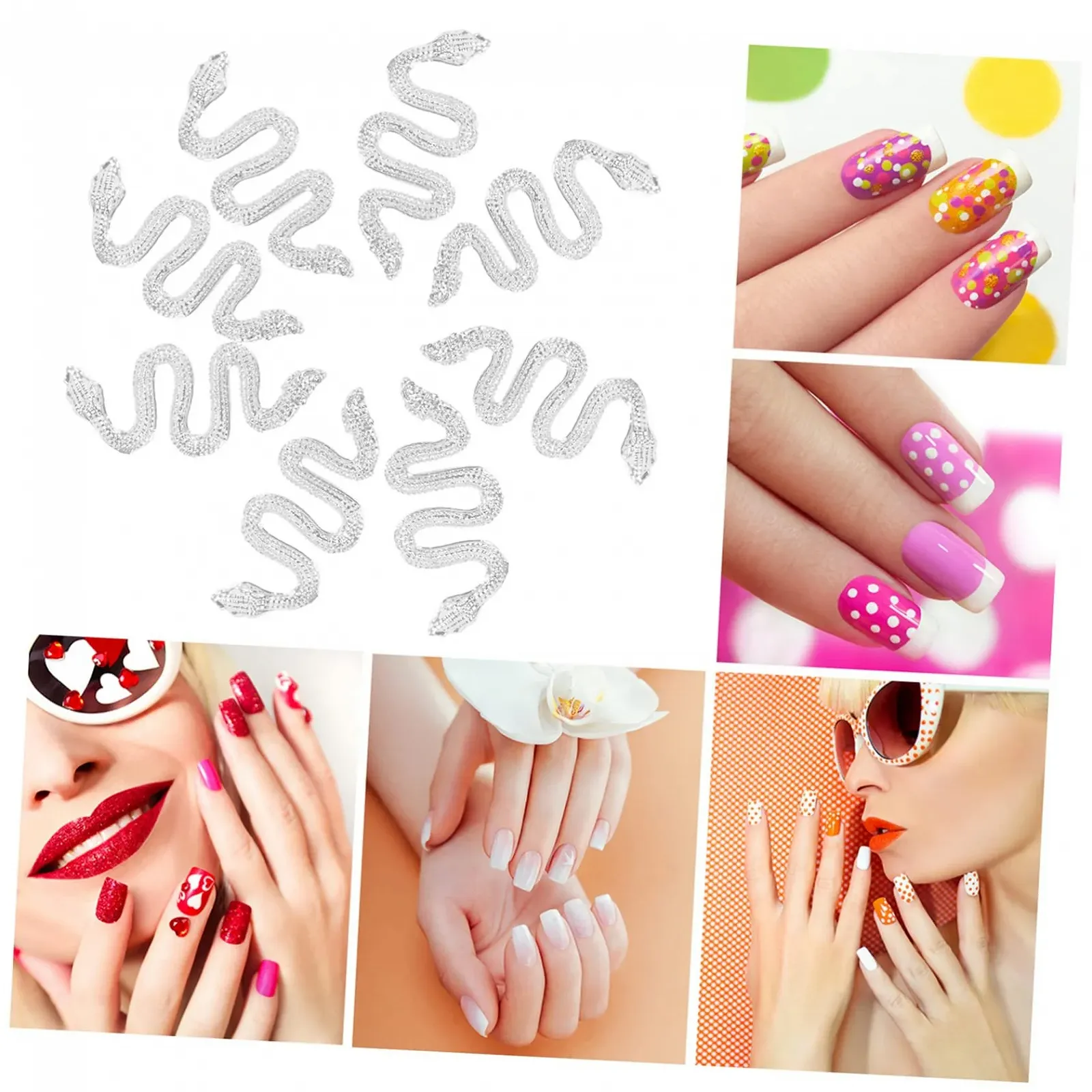 Украшение для ногтей FRCOLOR Змея 3D сплав, фото №7