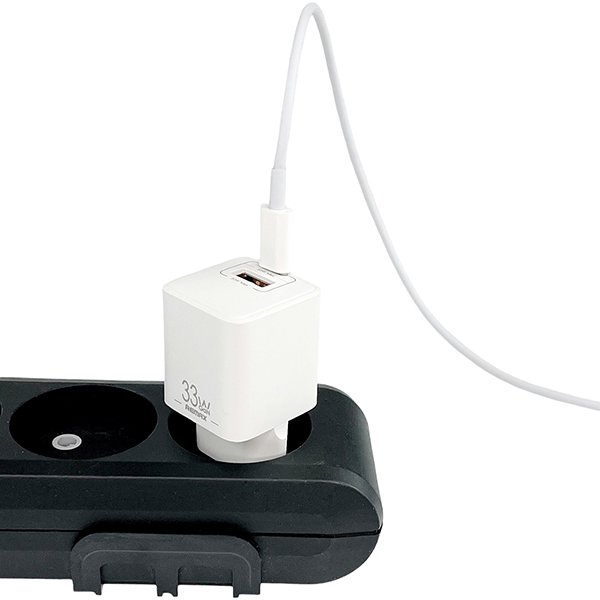 Швидка GaN зарядка 33W Remax RP-U26 PD+QC 1xType-c 1xUSB Білий, фото №4