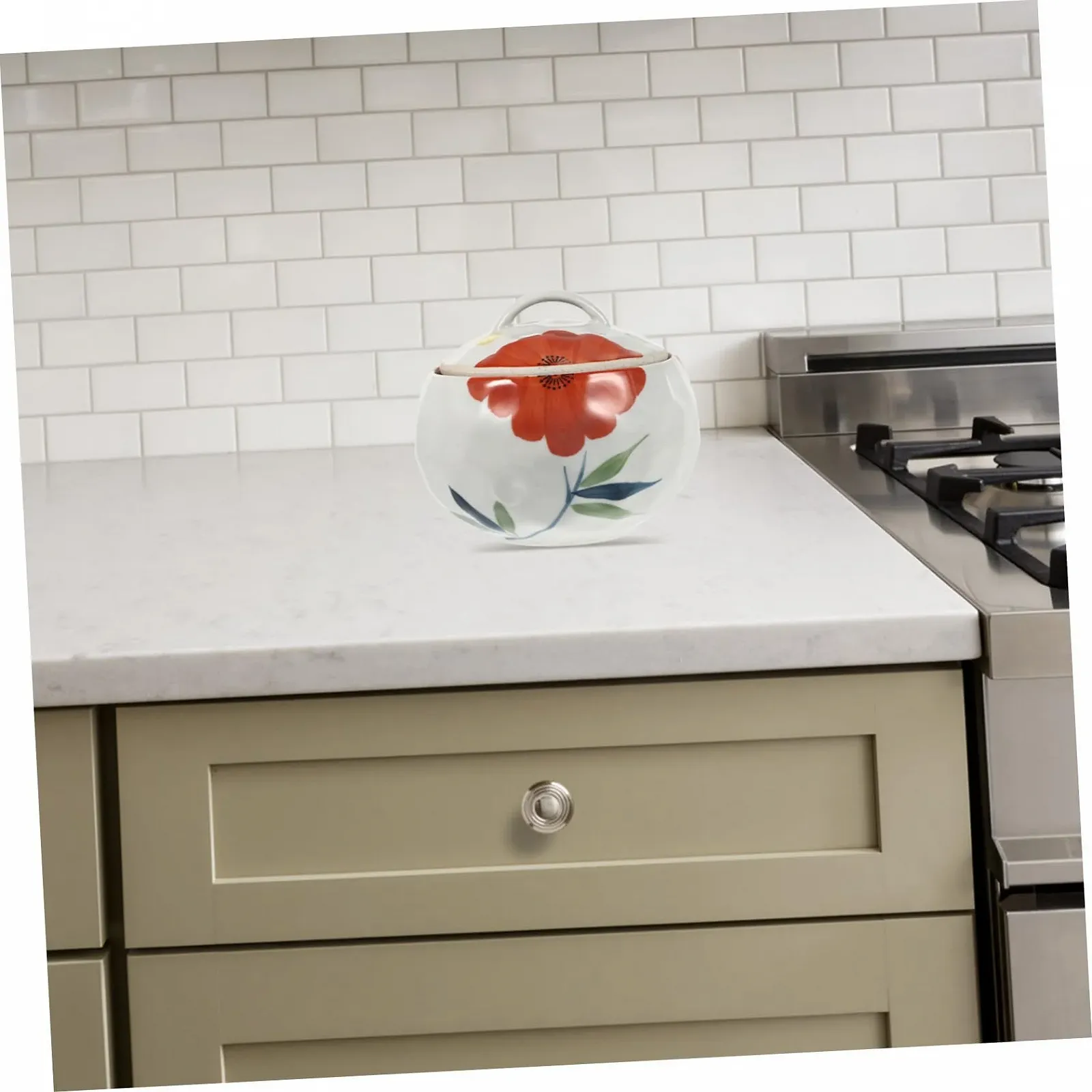 Горшок для тушения керамический С крышкой Белый каменный Термостойкий, фото №8