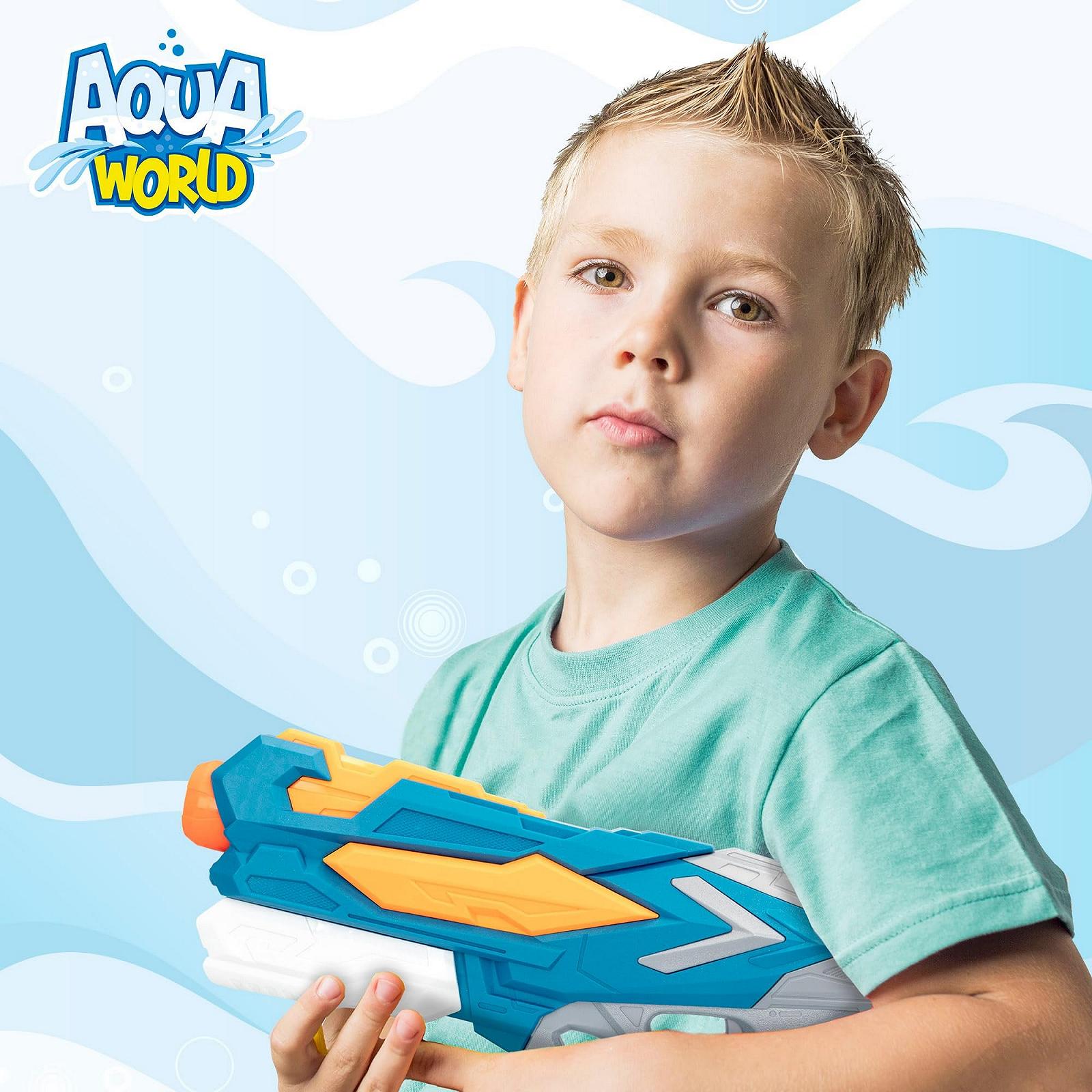 Водный пистолет COLORBABY Aqua World 4 режима стрельбы, дальность 8 метров, ручная накачка, предохранительная защелка, фото №7