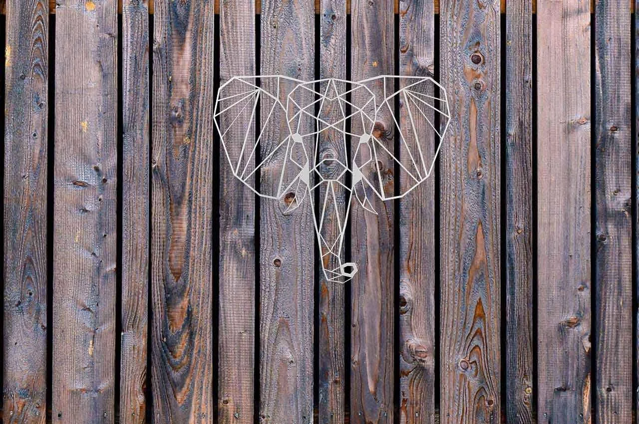 Настінний декор Illumino Gabions Elephant геометричний порошкове покриття 434 x 381 мм сріблястий, фото №4 Настінний декор Illumino Gabions Elephant геометричний порошкове покриття 434 x 381 мм сріблястий, фото №4