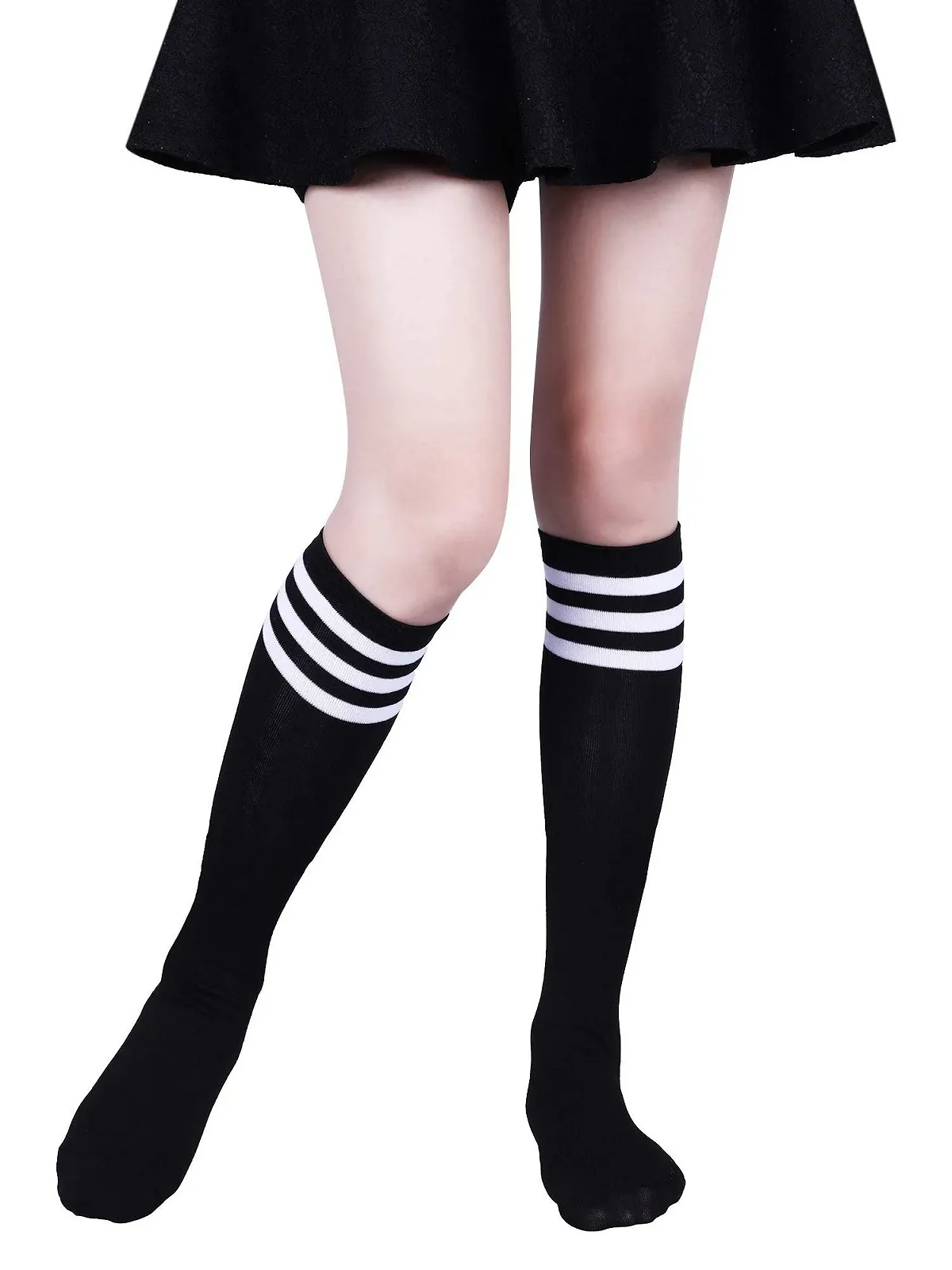 Шкарпетки Tatuo Класичні з трьома смужками, Жіночі гольфи, 3 кольори, фото №5