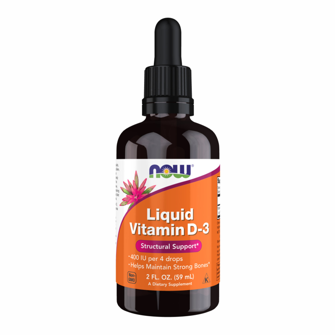 Liquid Vitamin D-3 59ml 2fl oz, фото №1