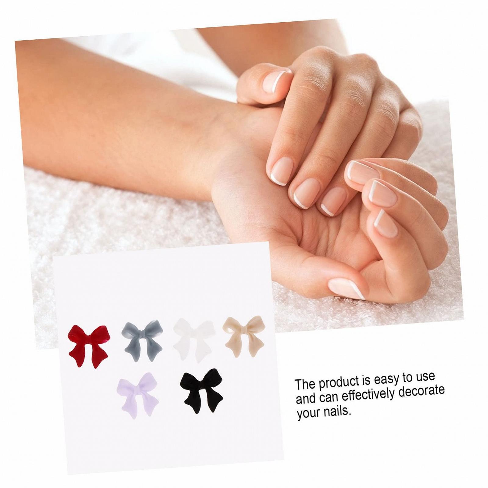 Украшение для ногтей FRCOLOR Бантики для маникюра Полярное сияние, смола, 2 шт, фото №3