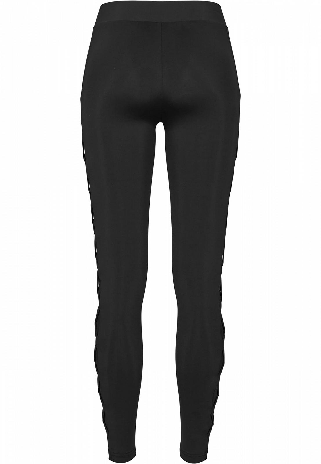 Леггинсы Urban Classics Ladies Ribbon Mesh Черный XS - XL, фото №3
