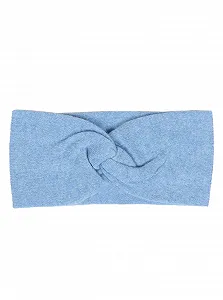 Пов'язка на голову Zwillingsherz 100% Cashmere В'язана однотонна світло-блакитна - Фото 1