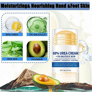 Крем для ног увлажняющий против трещин с мочевиной 60% 2 шт. synthetic.ua - Фото 1