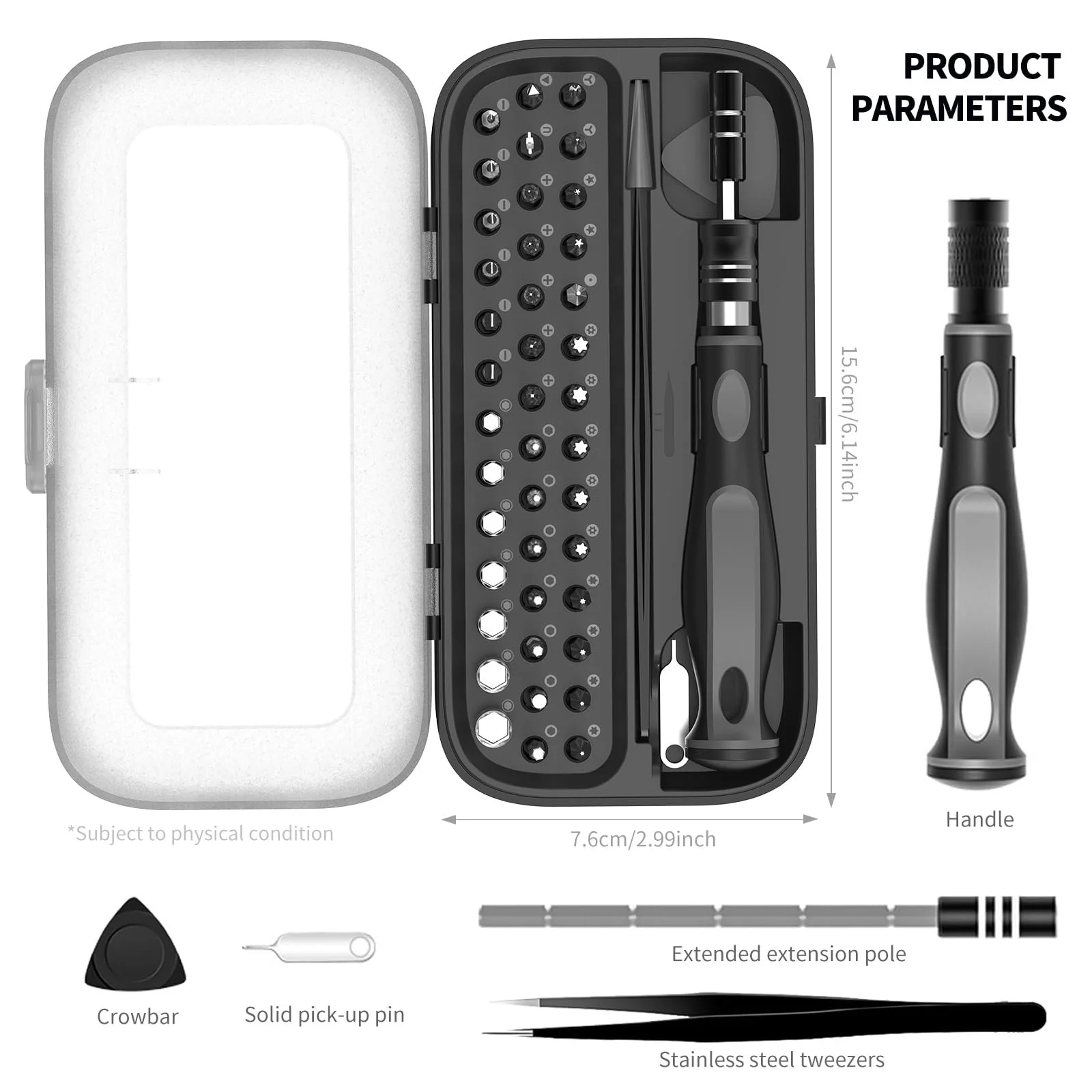 Набір викруток ONTERATE 48 шт. 41 Bits Precision Screwdriver Magnetic Housing, фото №6