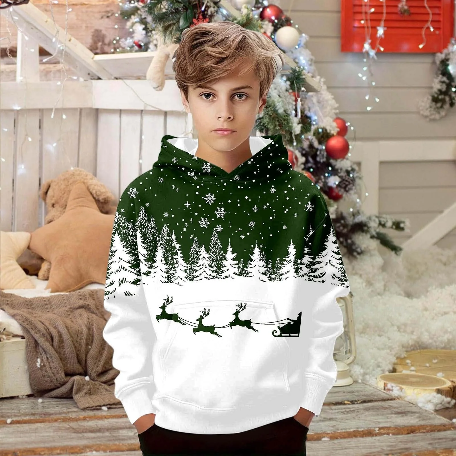 Пуловер для дівчат зимова флісова, фото №7