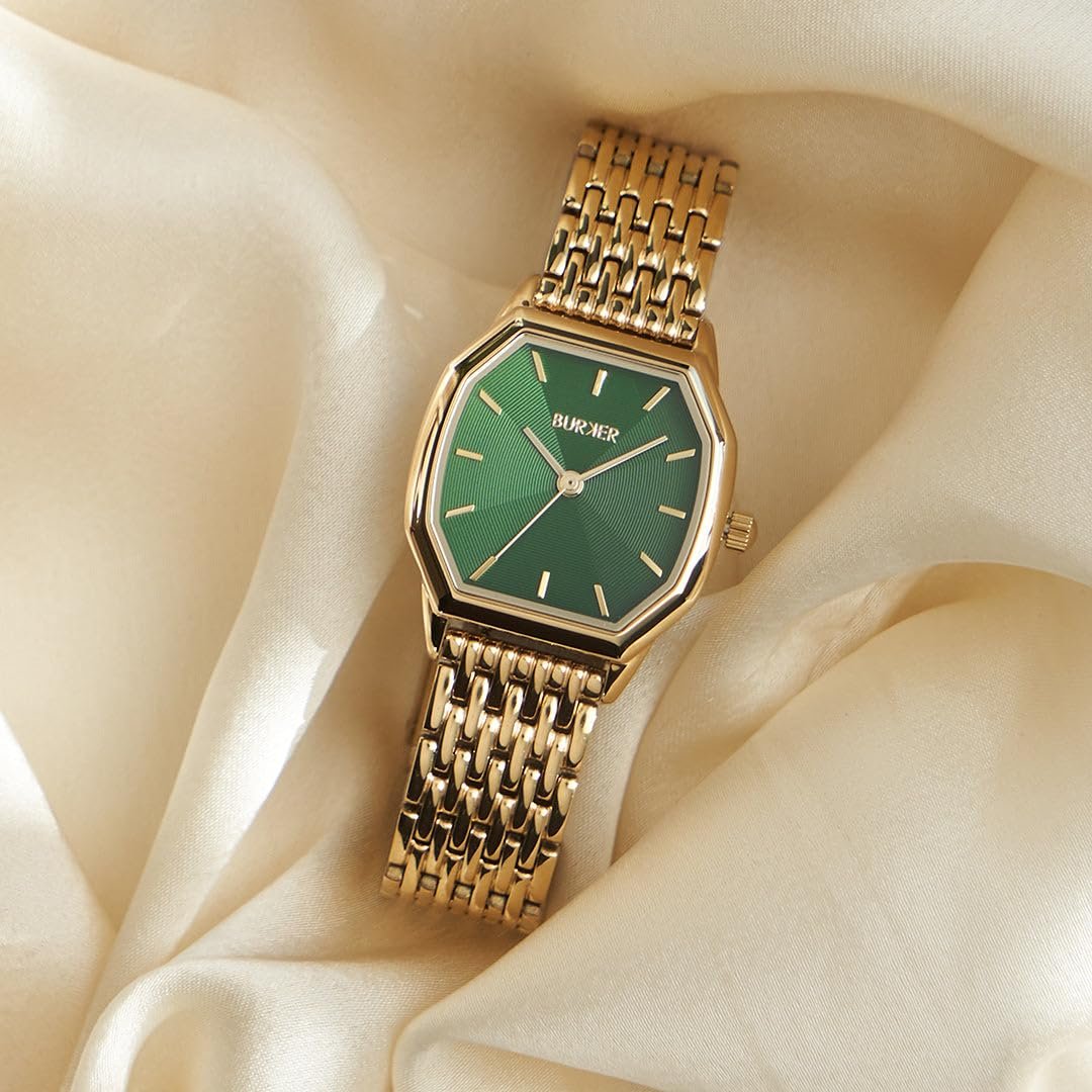 Женские Часы BURKER Julia Шестигранный Корпус Браслет со Звеньями Нержавеющая Сталь Аналоговый Кварц 3 ATM Водонепроницаемые - 32 мм - Золотой Зеленый, фото №2 Женские Часы BURKER Julia Шестигранный Корпус Браслет со Звеньями Нержавеющая Сталь Аналоговый Кварц 3 ATM Водонепроницаемые - 32 мм - Золотой Зеленый, фото №2