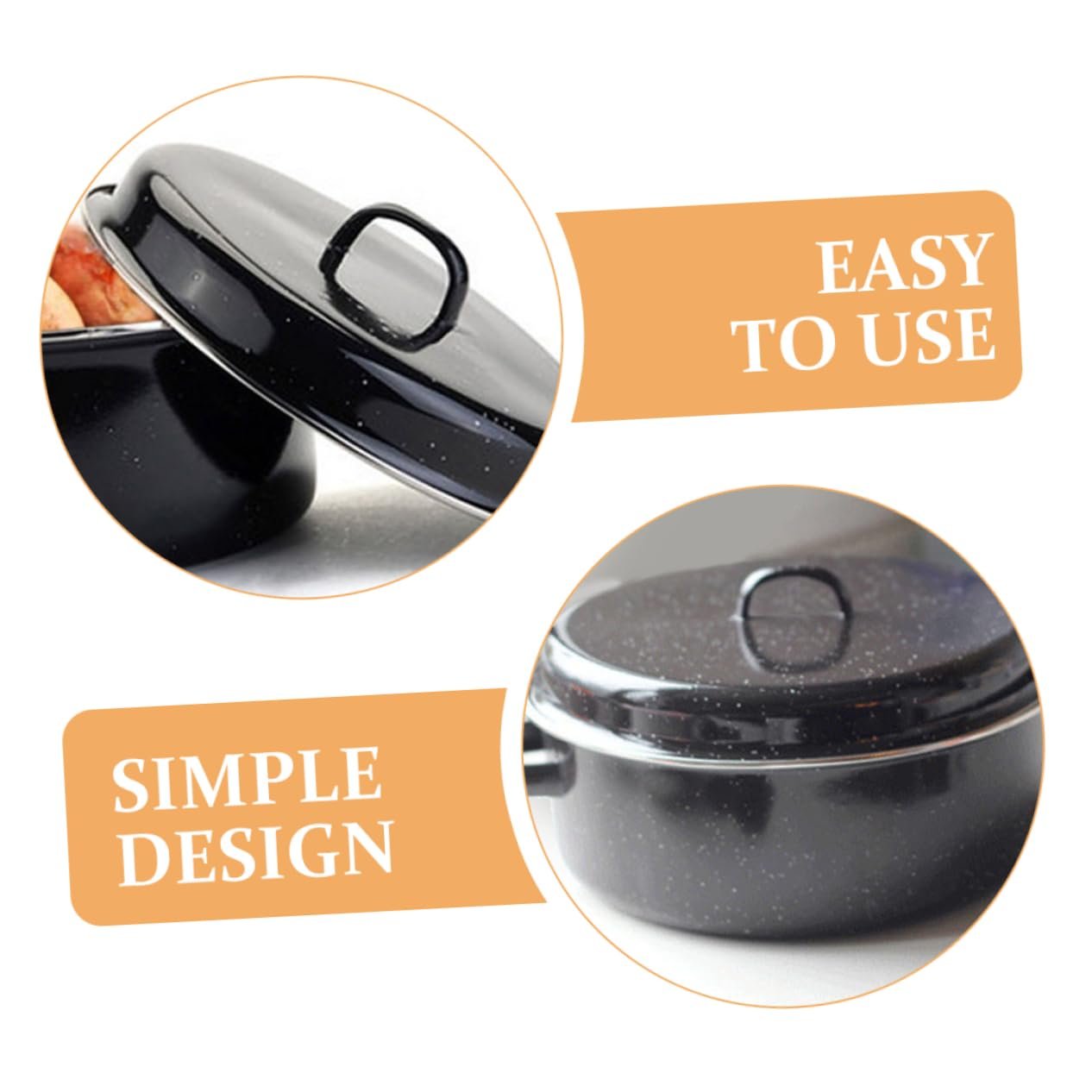 Сковорода-жаровня Multifunctional з подвійними ручками та кришкою, фото №3 Сковорода-жаровня Multifunctional з подвійними ручками та кришкою, фото №3