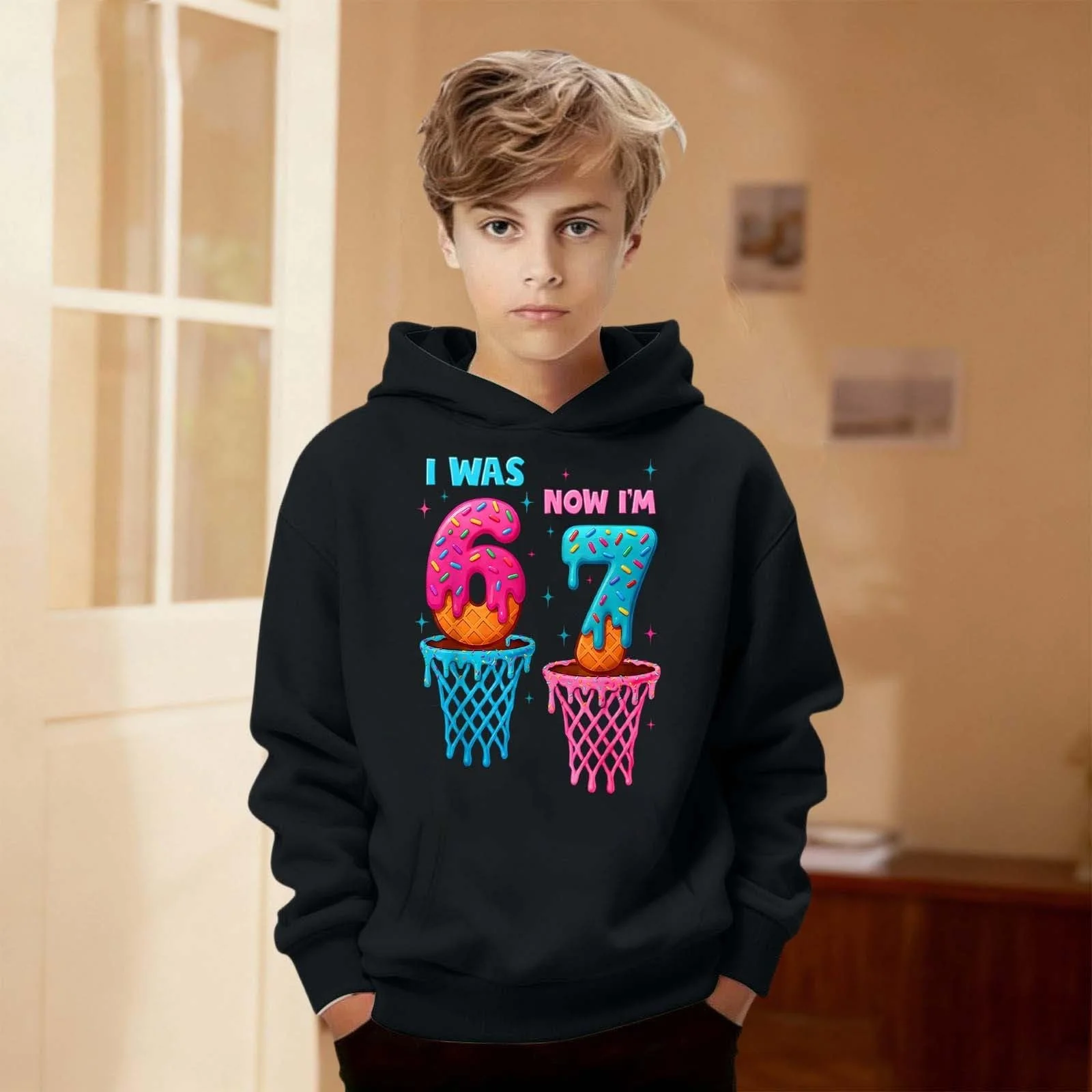 Девочковый Свитшот с принтом, с длинными рукавами, круглым вырезом, мягкий, удобный, спортивный топ на каждый день, фото №3 Девочковый Свитшот с принтом, с длинными рукавами, круглым вырезом, мягкий, удобный, спортивный топ на каждый день, фото №3