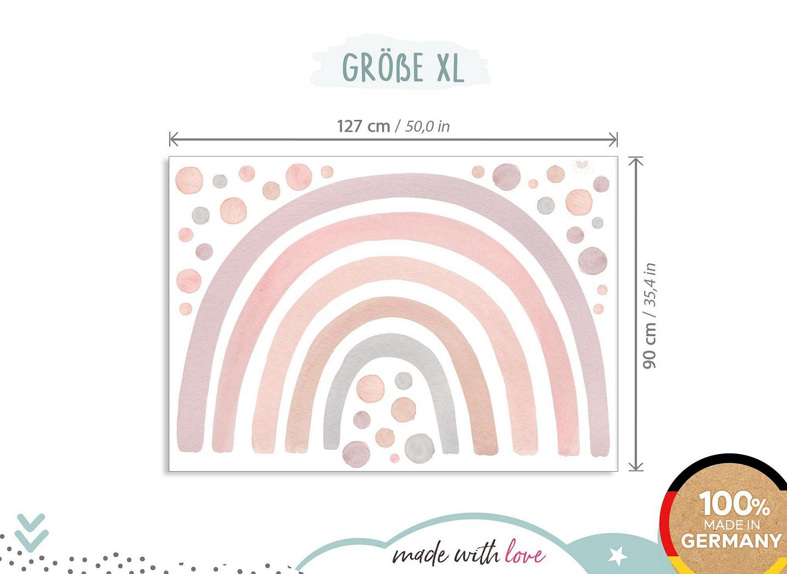 Наклейка на стену Little Deco DL5096-05-XL Радуга Точки Акварель Бохо, фото №4