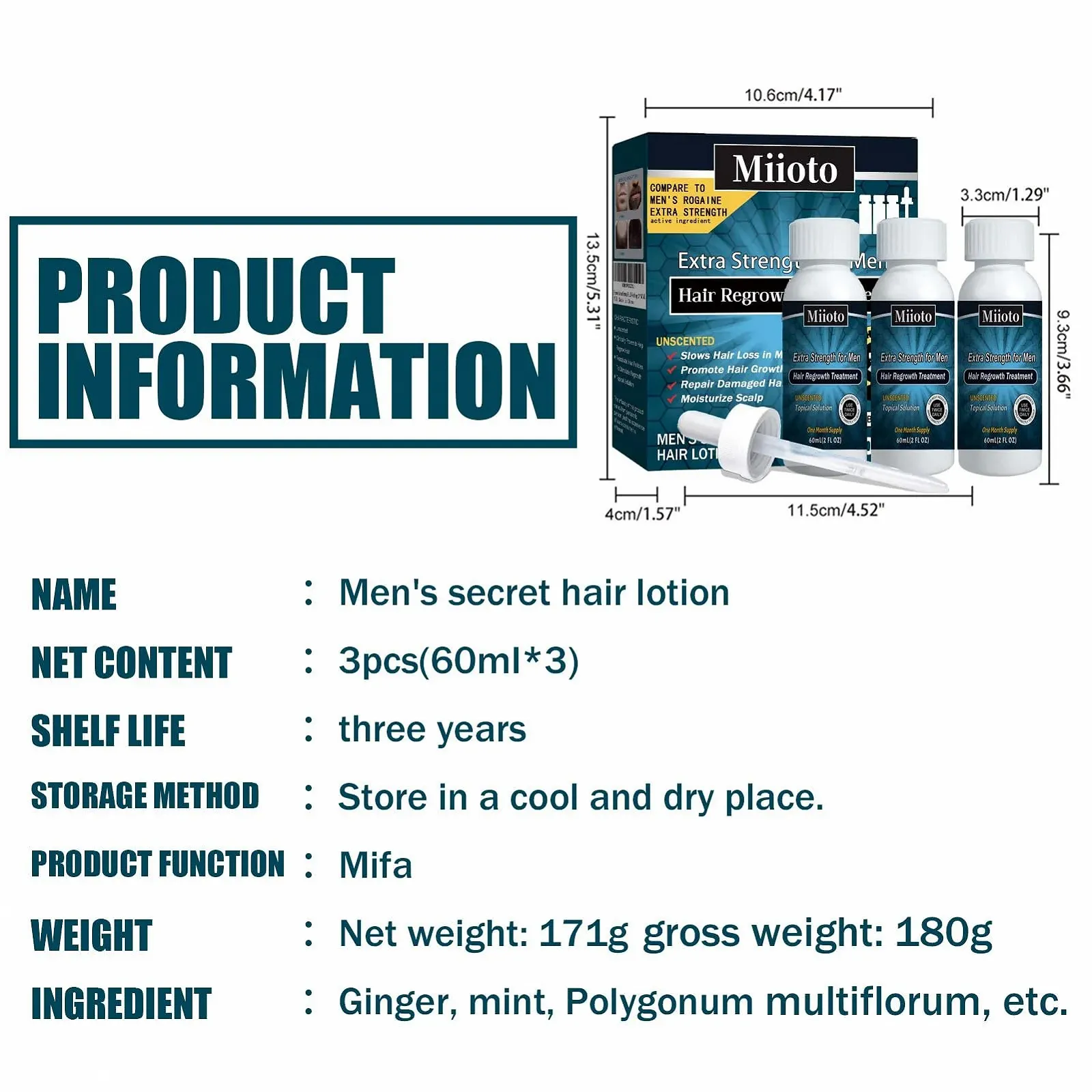 Сыворотка Miioto для роста волос, 180 мл, фото №6