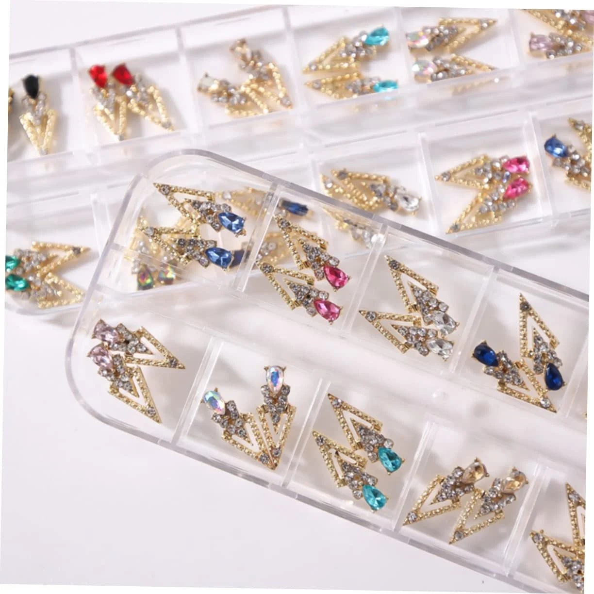 Стразы для ногтей FRCOLOR 72 шт. Блестящие украшения для творческого дизайна ногтей для украшения натуральных и искусственных ногтей, фото №4