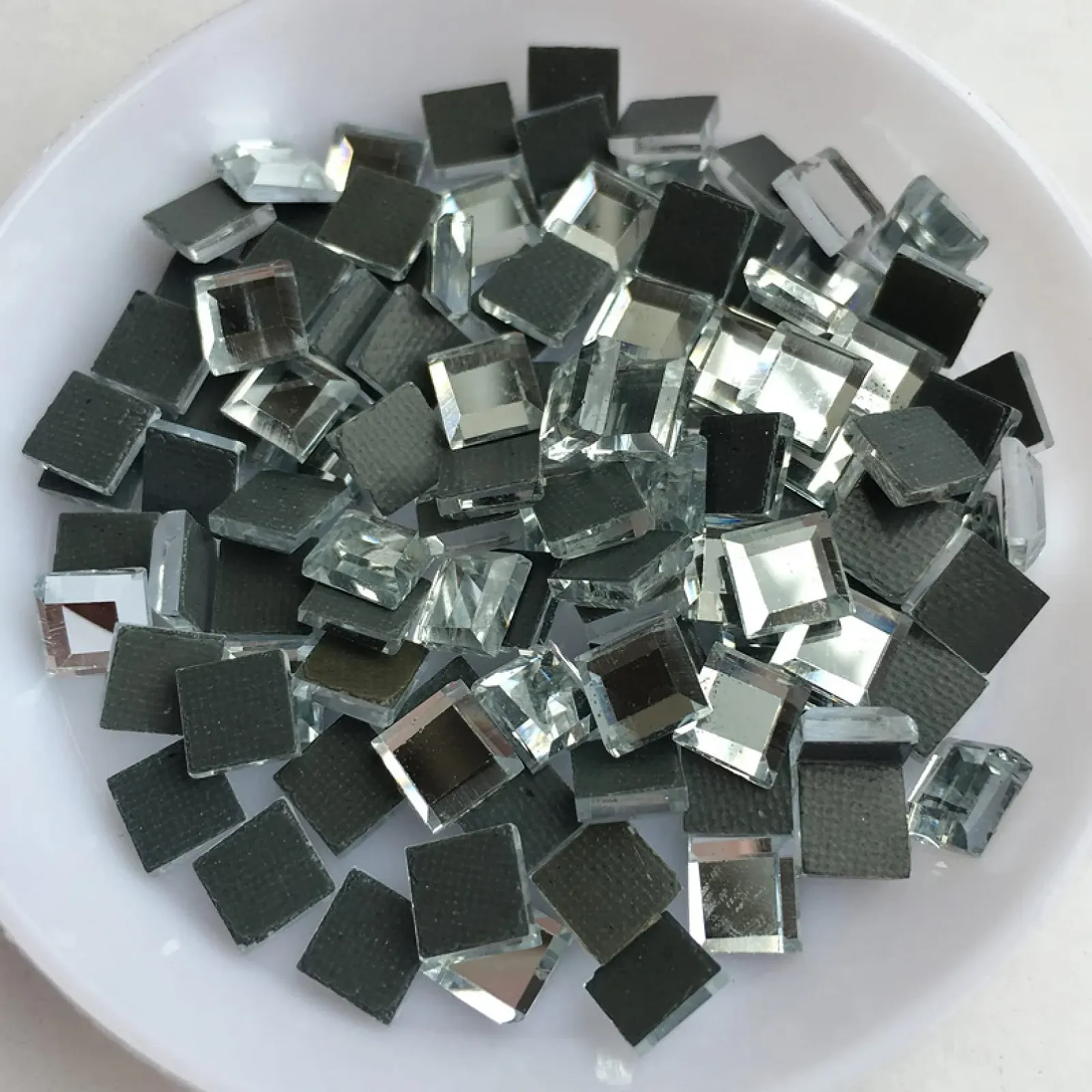 Квадратный кристалл DINZHHENGYIN 3 mm, 4 mm, 5 mm, 8 mm, 3D дизайн, Стекло, Цвет: 5x5mm 300Pcs, фото №2