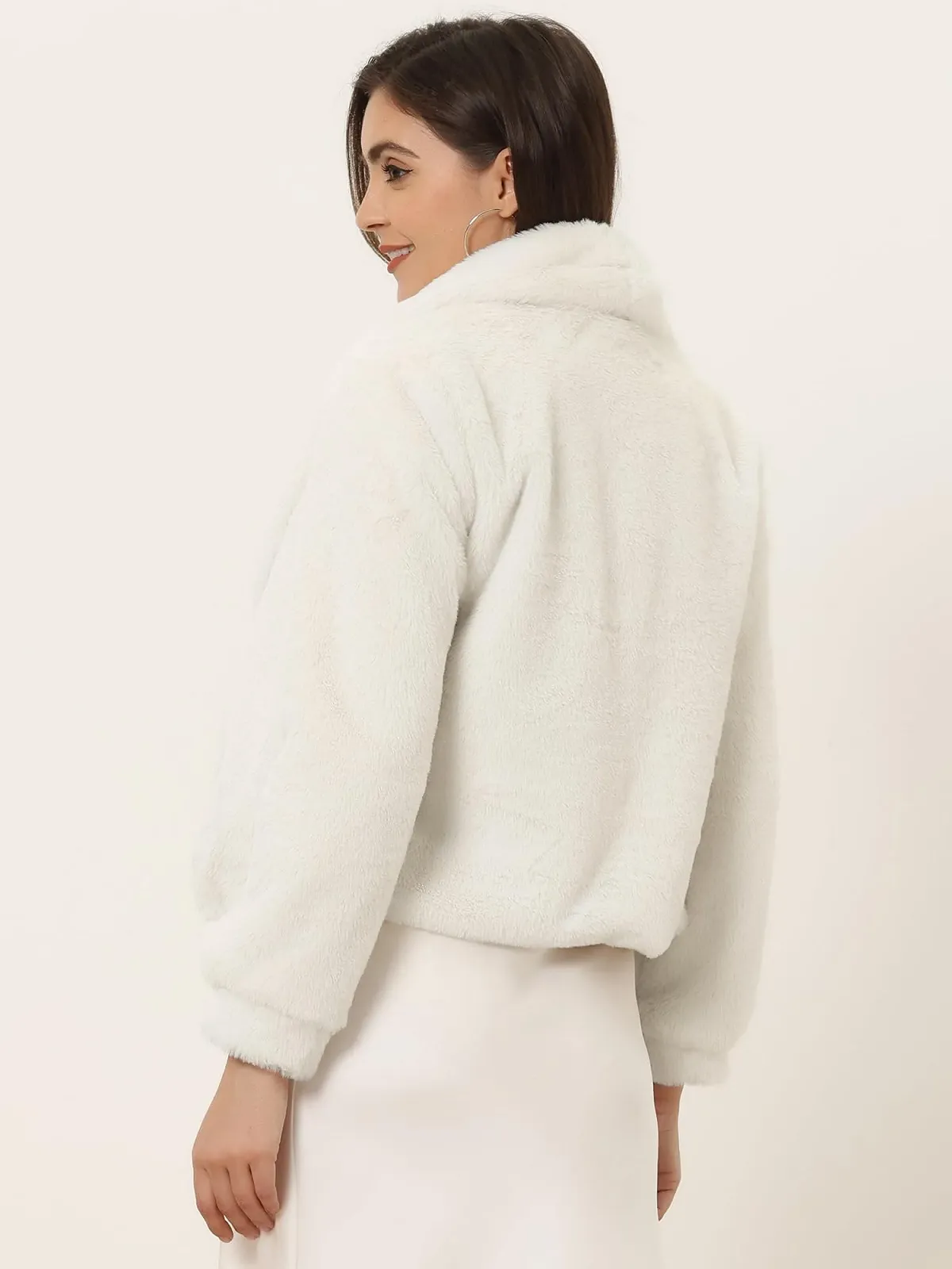 Женская зимняя куртка Allegra K Укороченная, фото №4 Женская зимняя куртка Allegra K Укороченная, фото №4