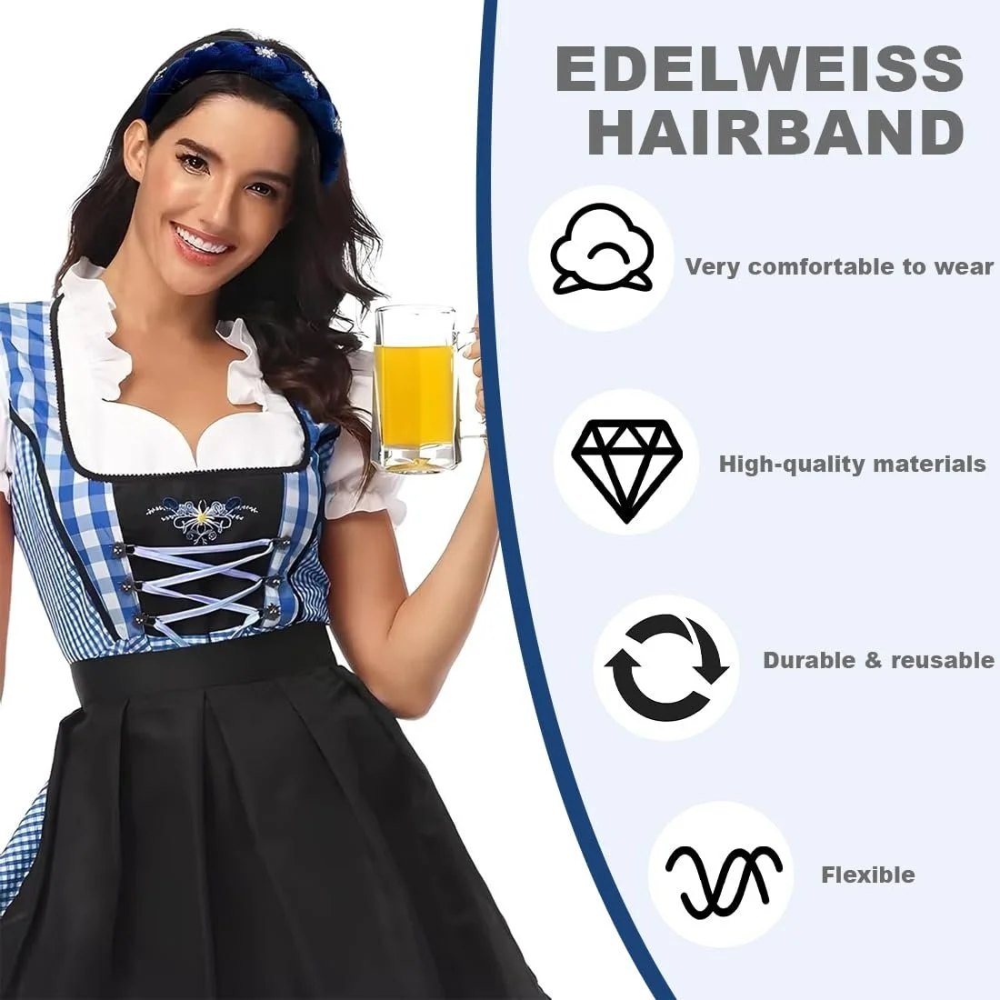 Обруч для волосся оксамитовий аксесуар для волосся, фото №5