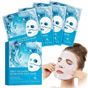 Маска Collagen для обличчя нічна зволожуюча (34 г x 4 шт) - Фото 1